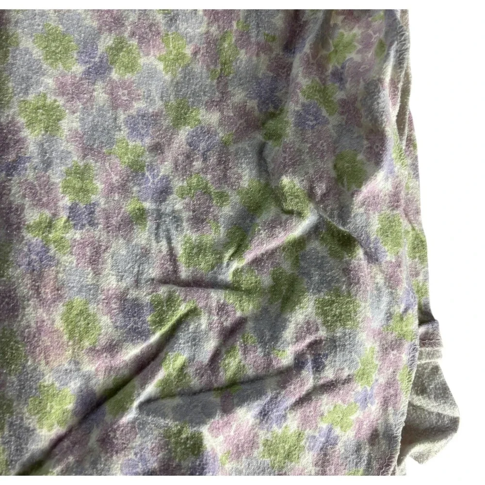 2pc Baby‎ Blanket OS Purple Floral Knit Cottagecore Lightweight